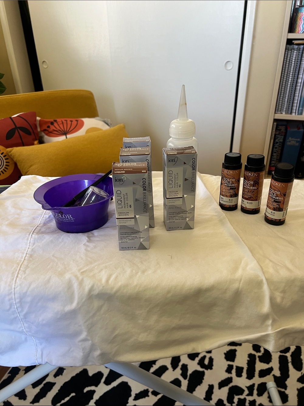 ION Liquid Hair Color Developer & Color Kit in Brown